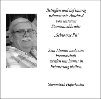 Traueranzeige von Schwarze Pit  von vrm-trauer