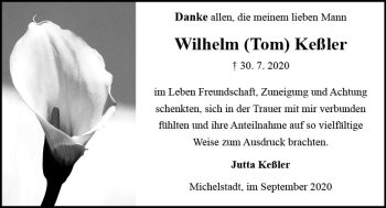 Traueranzeige von Wilhelm Keßler von vrm-trauer
