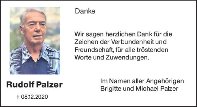  Traueranzeige für Rudolf Palzer vom 09.01.2021 aus vrm-trauer