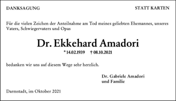 Traueranzeige von Ekkehard Amadori von vrm-trauer