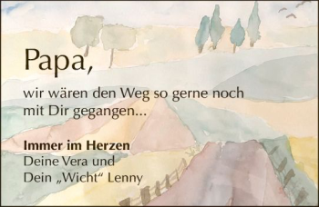 Traueranzeige von Papa  von vrm-trauer