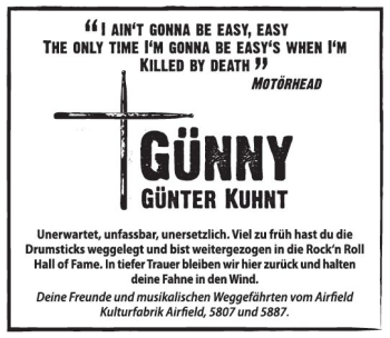 Traueranzeige von Günter Kuhnt von vrm-trauer