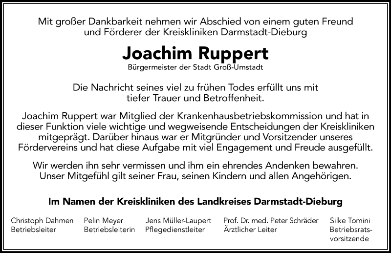  Traueranzeige für Joachim Ruppert vom 04.12.2021 aus vrm-trauer