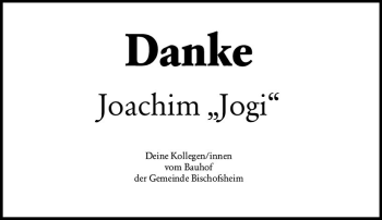 Traueranzeige von Joachim  von vrm-trauer