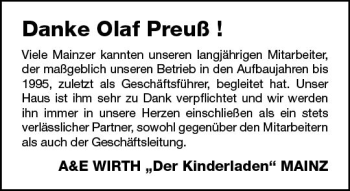 Traueranzeige von Olaf Preuß von vrm-trauer