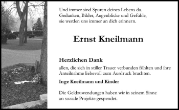 Traueranzeige von Ernst Kneilmann von vrm-trauer