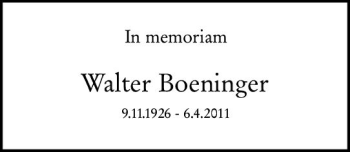 Traueranzeige von Walter Boeninger von vrm-trauer