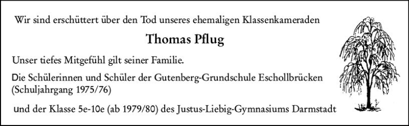  Traueranzeige für Thomas Pflug vom 03.07.2021 aus vrm-trauer
