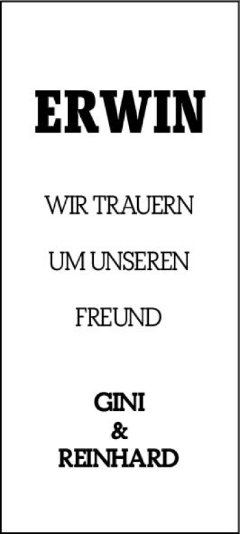 Traueranzeige von Erwin  von vrm-trauer