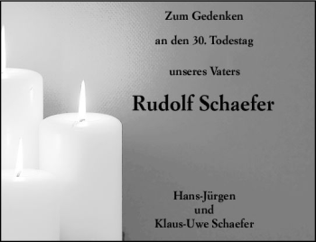 Traueranzeige von Rudolf Schaefer von vrm-trauer