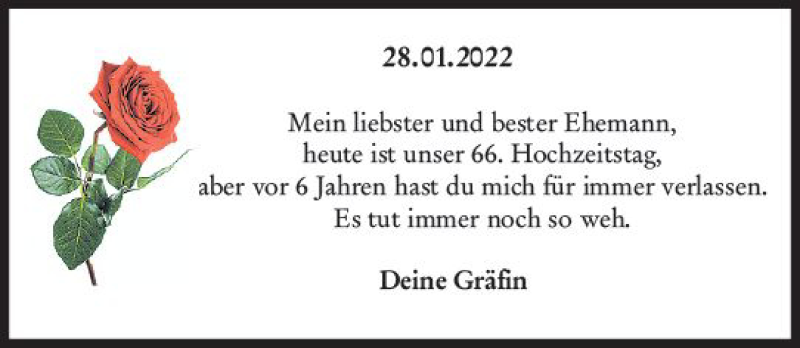  Traueranzeige für Graf  vom 28.01.2022 aus vrm-trauer Darmstädter Echo
