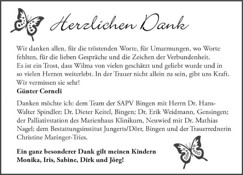  Traueranzeige für Günter Corneli vom 29.01.2022 aus vrm-trauer Allgemeine  Zeitung Ingelheim-Bingen