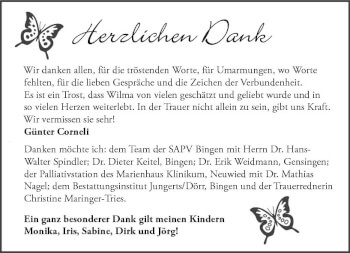 Traueranzeige von Günter Corneli von vrm-trauer Allgemeine  Zeitung Ingelheim-Bingen