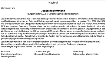 Traueranzeige von Joachim Borrmann von vrm-trauer Allgemeine  Zeitung Ingelheim-Bingen