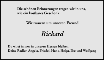 Traueranzeige von Richard  von vrm-trauer Groß-Gerauer Echo