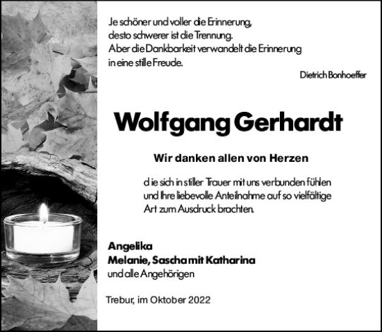 Traueranzeige von Wolfgang Gerhardt von vrm-trauer Groß-Gerauer Echo