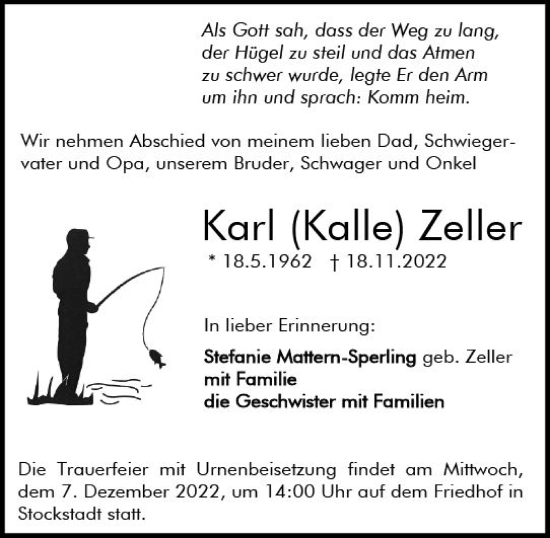 Traueranzeige von Karl  Zeller von vrm-trauer Groß-Gerauer Echo