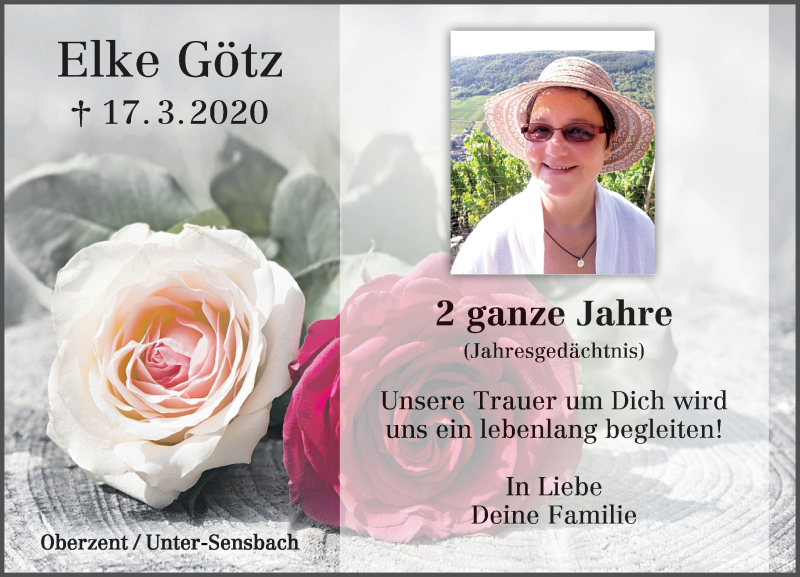  Traueranzeige für Götz Elke vom 17.03.2022 aus 