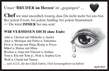 Traueranzeige von Chef  von vrm-trauer Wiesbadener Kurier