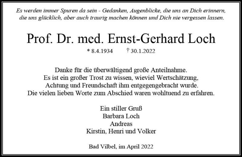  Traueranzeige für Ernst-Gerhard Loch vom 16.04.2022 aus vrm-trauer Wiesbadener Kurier