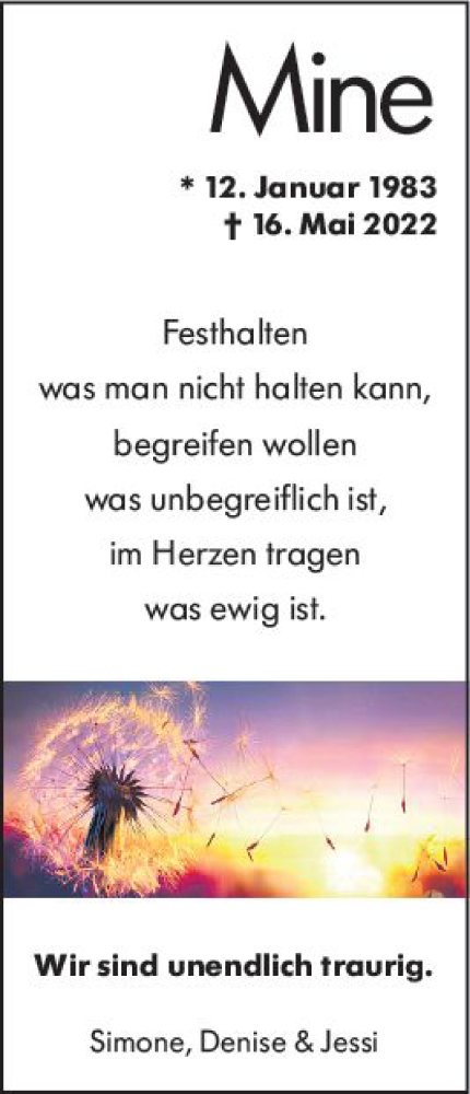  Traueranzeige für Jasmin Schäfer vom 04.06.2022 aus vrm-trauer Wiesbadener Kurier