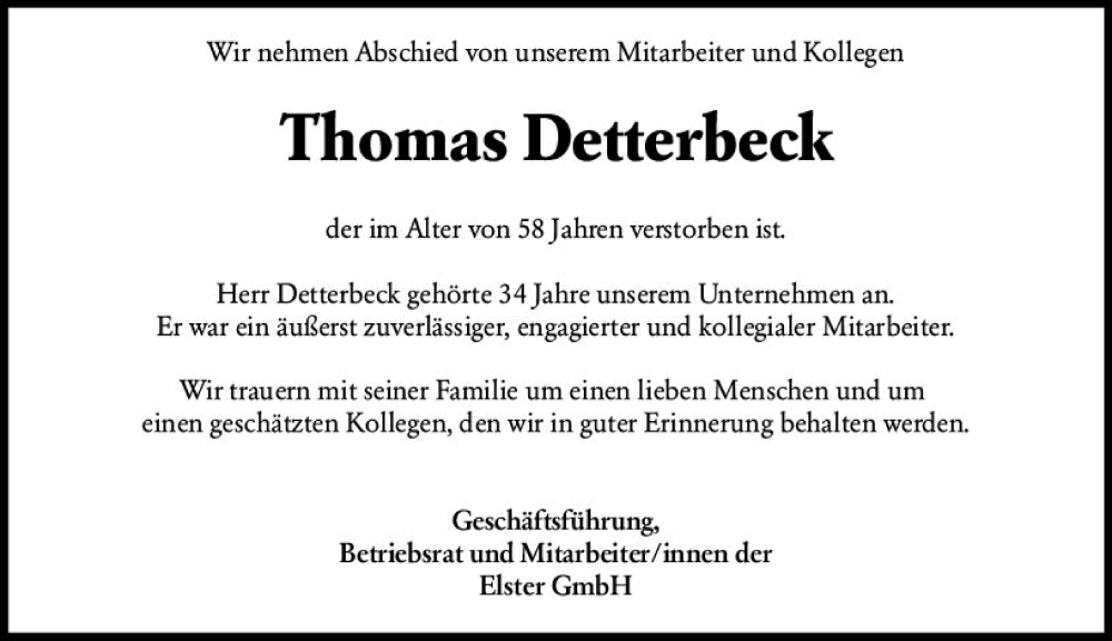 Traueranzeige für Thomas Detterbeck vom 24.09.2022 aus vrm-trauer AZ Mainz