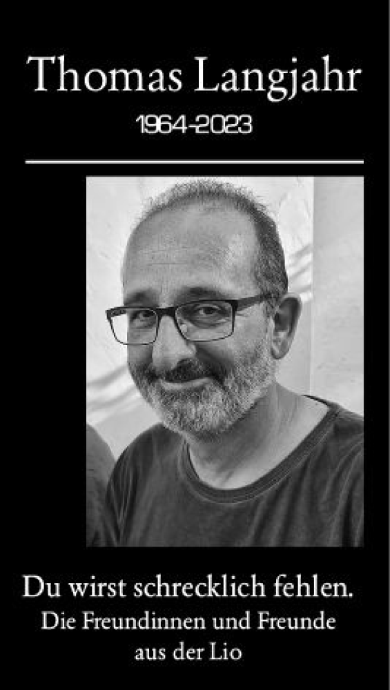  Traueranzeige für Thomas Langjahr vom 28.10.2023 aus Darmstädter Echo
