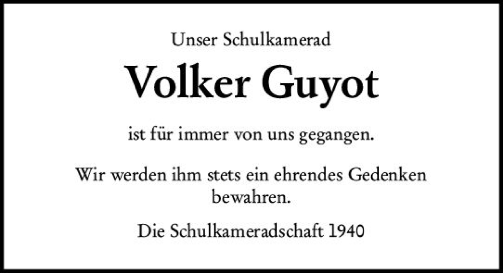  Traueranzeige für Volker Guyot vom 08.04.2023 aus Groß-Gerauer Echo