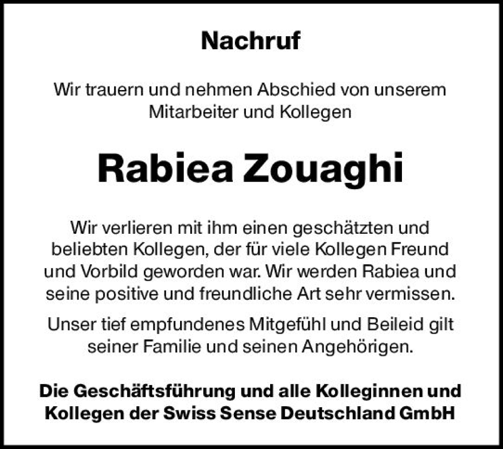  Traueranzeige für Rabiea Zouaghi vom 09.05.2023 aus Darmstädter Echo