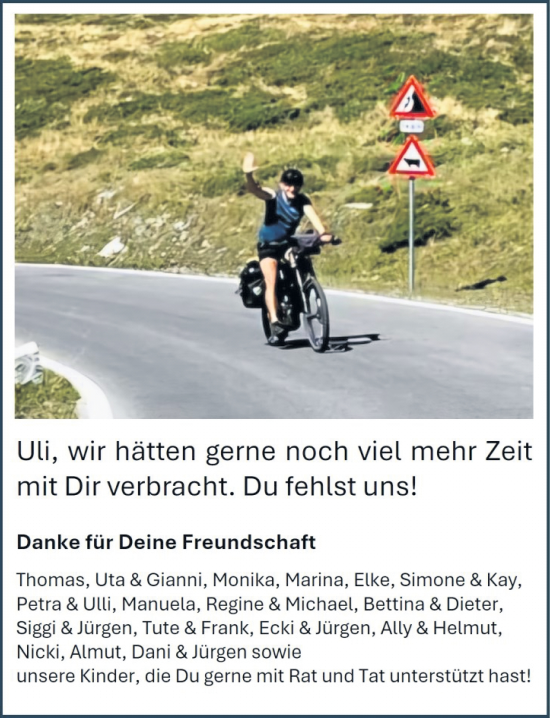 Traueranzeige von Ulrich Schütz von Darmstädter Echo