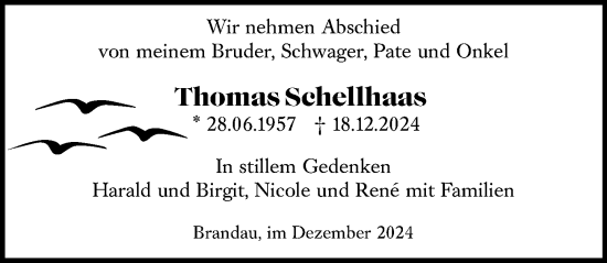 Traueranzeige von Thomas Schellhaas von Darmstädter Echo
