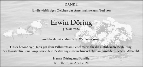 Traueranzeige von Erwin Döring von Groß-Gerauer Echo