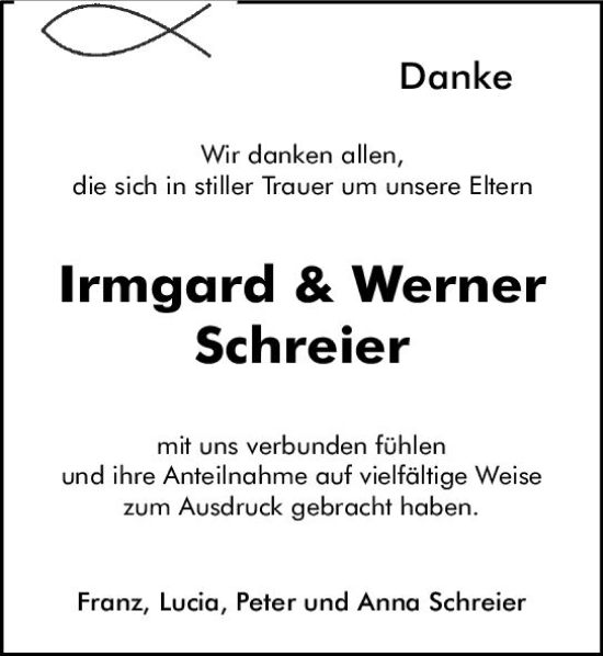 Traueranzeige von Werner Schreier von Starkenburger Echo