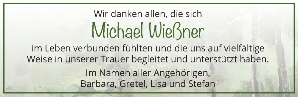  Traueranzeige für Michael Wießner vom 24.10.2025 aus Wetzlarer Neue Zeitung