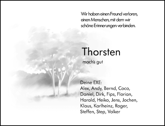 Traueranzeige von Thorsten Fischer von Odenwälder Echo