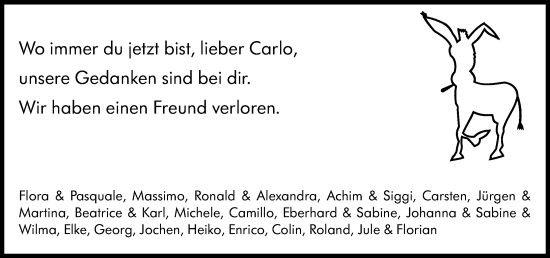 Traueranzeige von Carlo  von Darmstädter Echo
