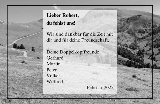 Traueranzeige von Robert  von Odenwälder Echo