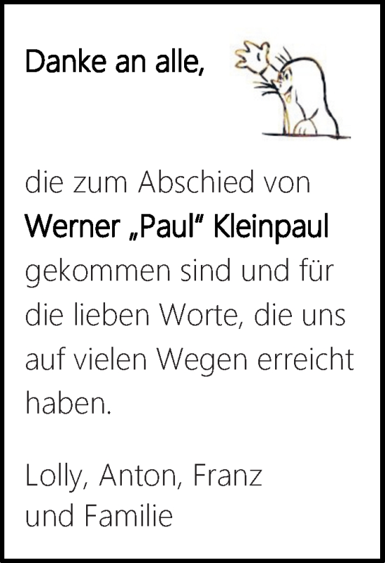 Traueranzeige von Werner Kleinpaul von Rüsselsheimer Echo