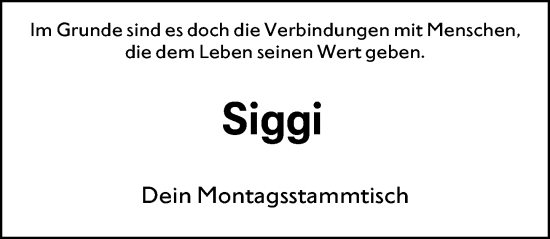 Traueranzeige von Siggi  von Groß-Gerauer Echo