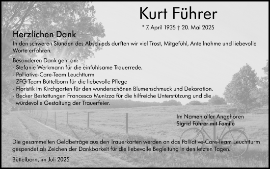 Traueranzeige von Kurt Führer von Groß-Gerauer Echo