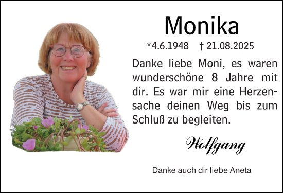 Traueranzeige von Monika Nillius von Allgemeine Zeitung Mainz