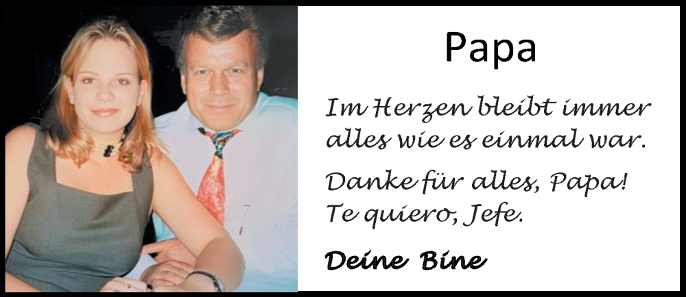  Traueranzeige für Papa  vom 20.09.2025 aus Darmstädter Echo